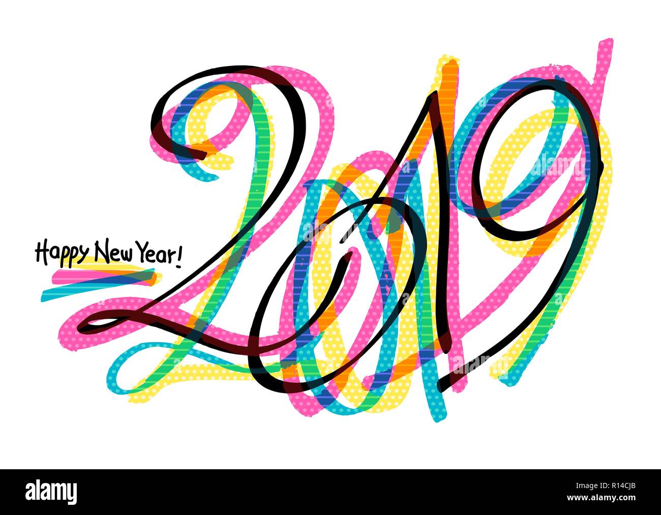 Detail Happy New Year 2019 Graffiti Nomer 6