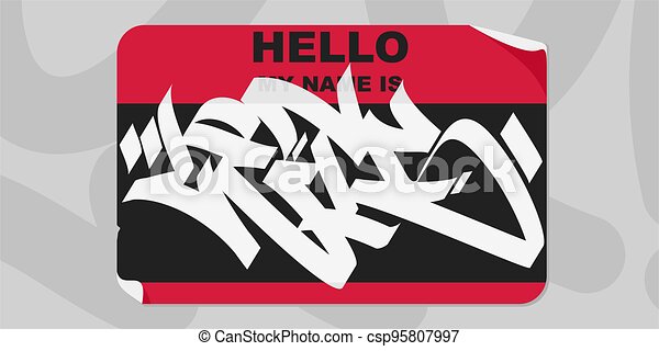 Detail Hello My Name Is Graffiti Stickers Nomer 13