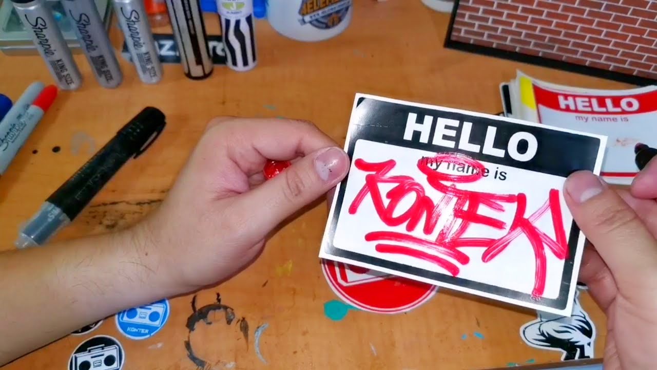 Detail Hello My Name Is Graffiti Stickers Nomer 20