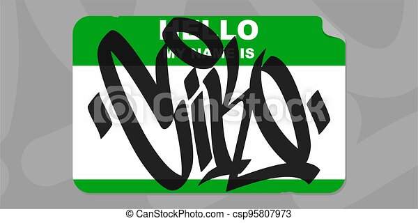 Detail Hello My Name Is Graffiti Stickers Nomer 25