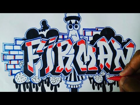 Detail Hiasan Pilox Graffiti Nama Nomer 5