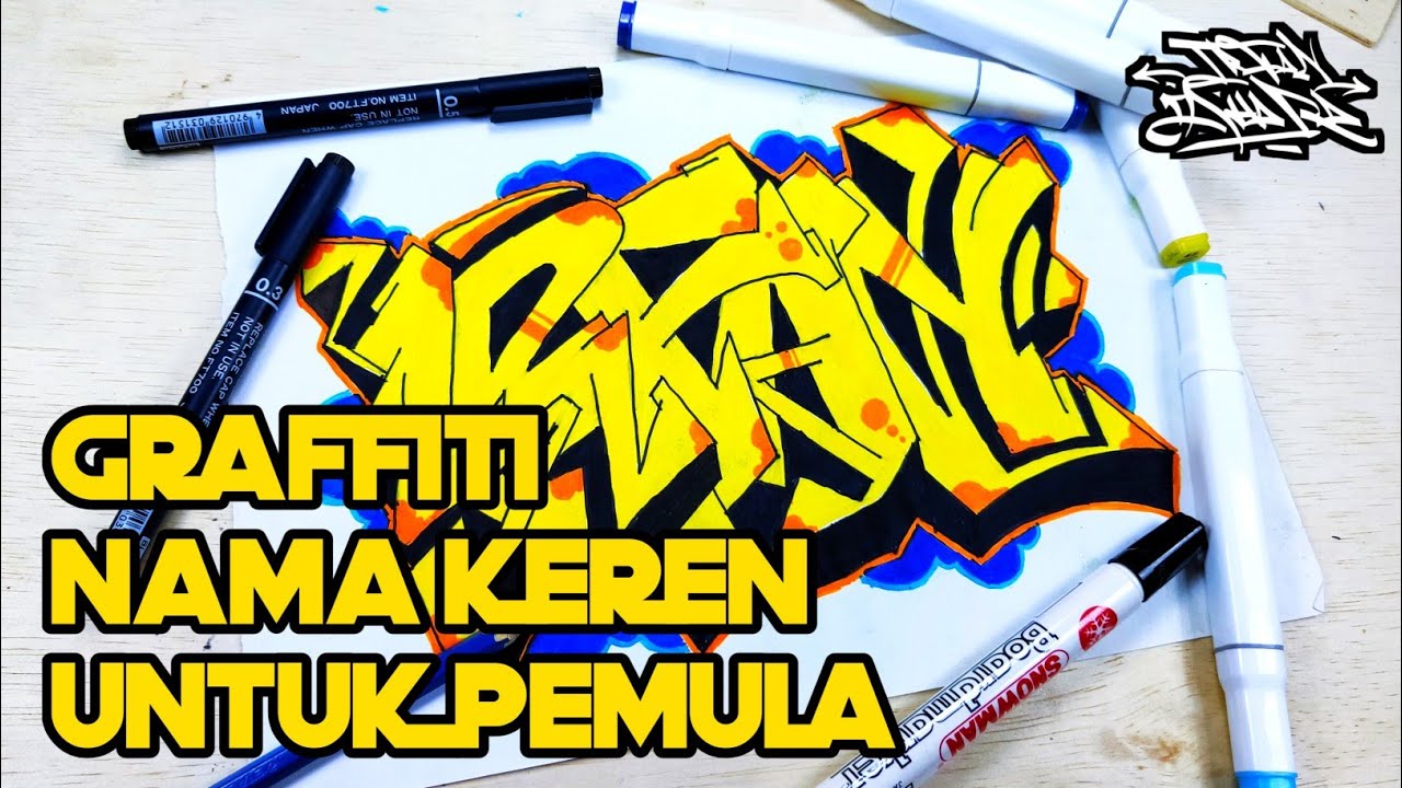Detail Hiasan Pilox Graffiti Nama Nomer 6