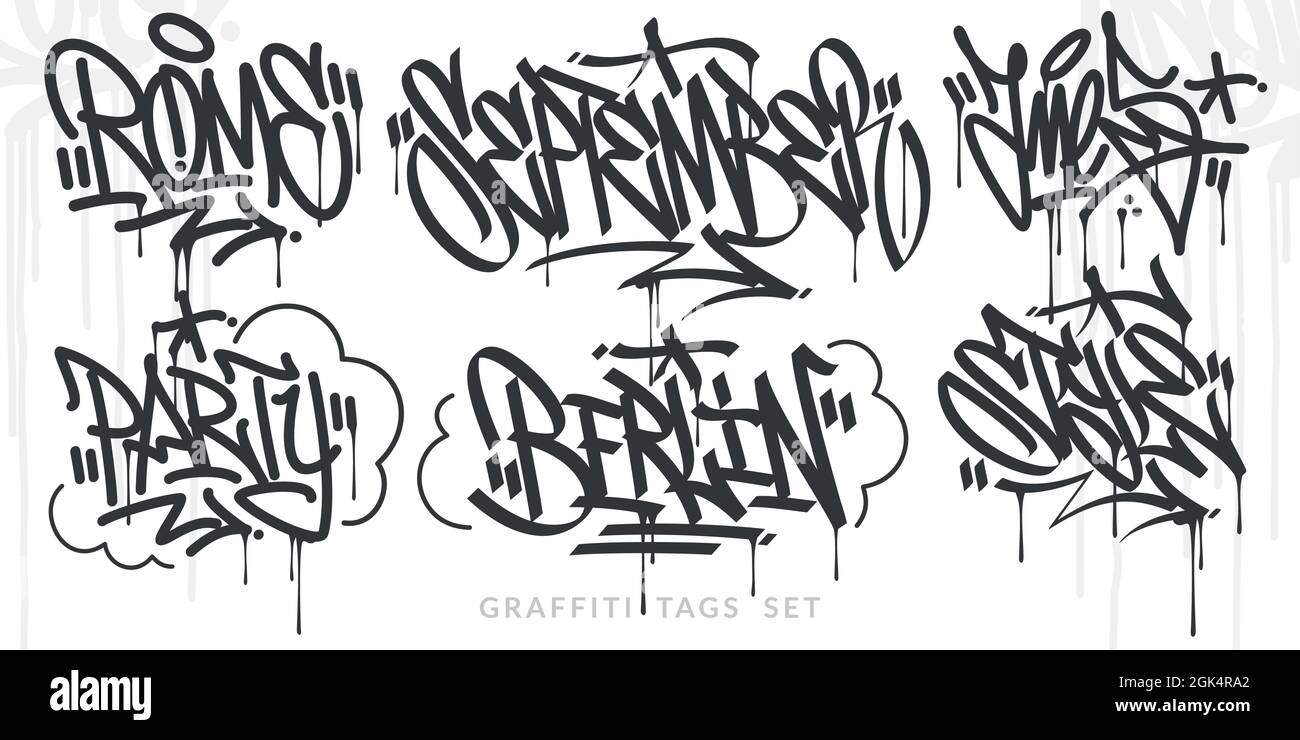 Detail Hip Hop Graffiti Art Black And White Nomer 27