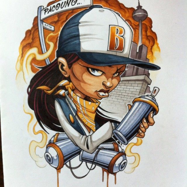 Hip Hop Graffiti Karikatur - KibrisPDR