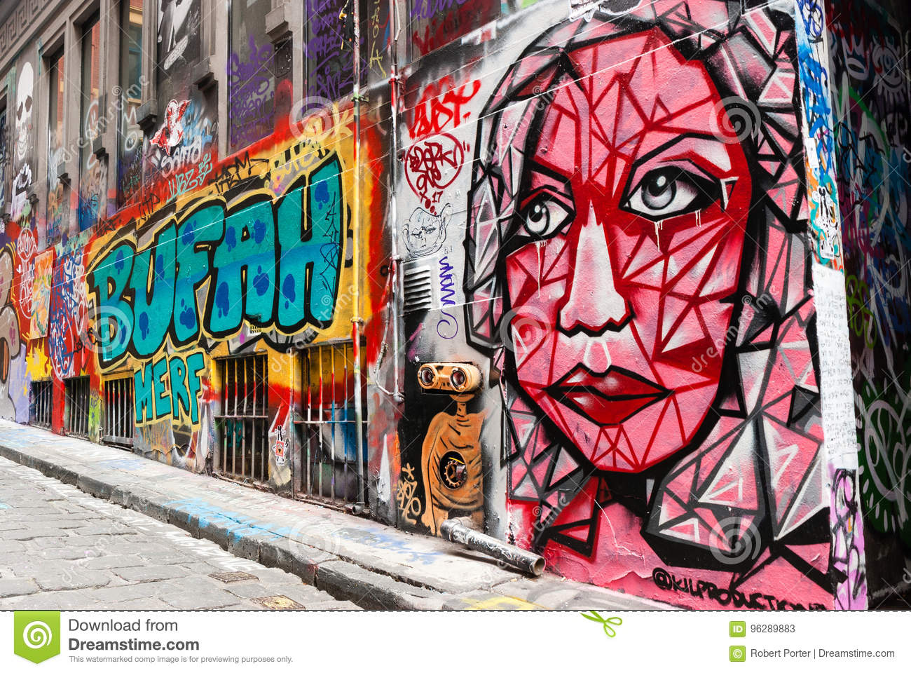 Detail Hosier Lane Melbourne Australia Graffiti Nomer 33