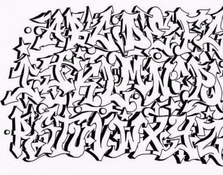 Detail Huruf Abjad Graffiti 3d Nomer 22