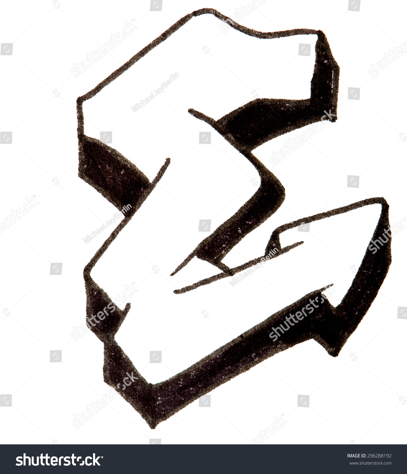 Huruf E Graffiti 3d - KibrisPDR
