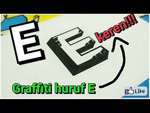 Detail Huruf E Graffiti Keren Nomer 20