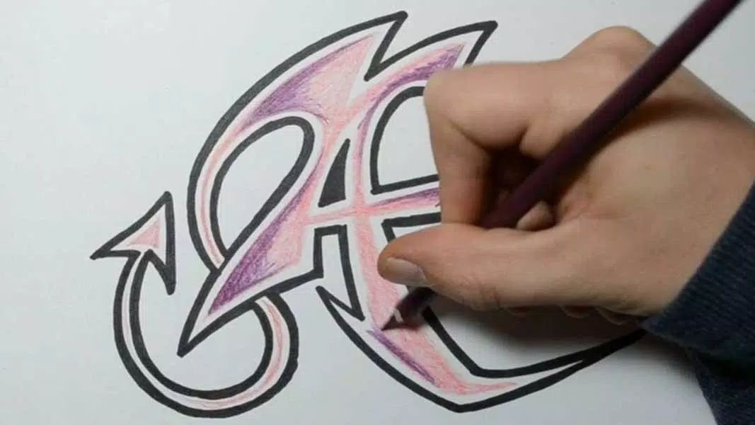 Detail Huruf Graffiti A Nomer 27