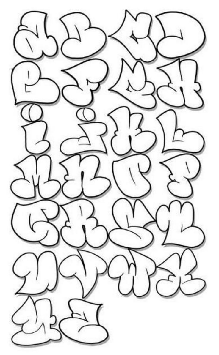 Huruf Graffiti Bubble A Z - KibrisPDR