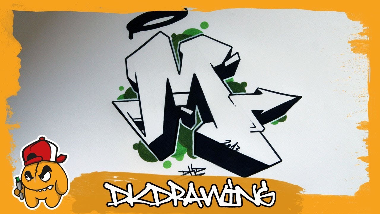 Detail Huruf Graffiti M Nomer 20