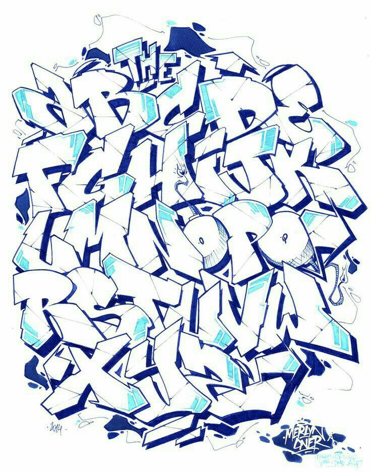 Detail Huruf Graffiti Per Abjad Nomer 14
