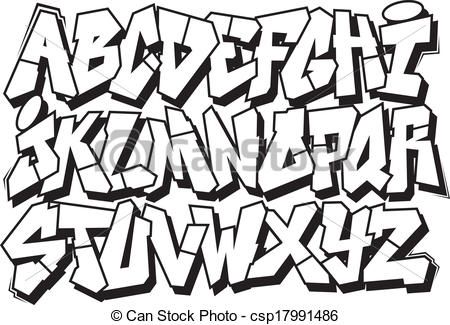 Detail Huruf Graffiti Sketch Nomer 2