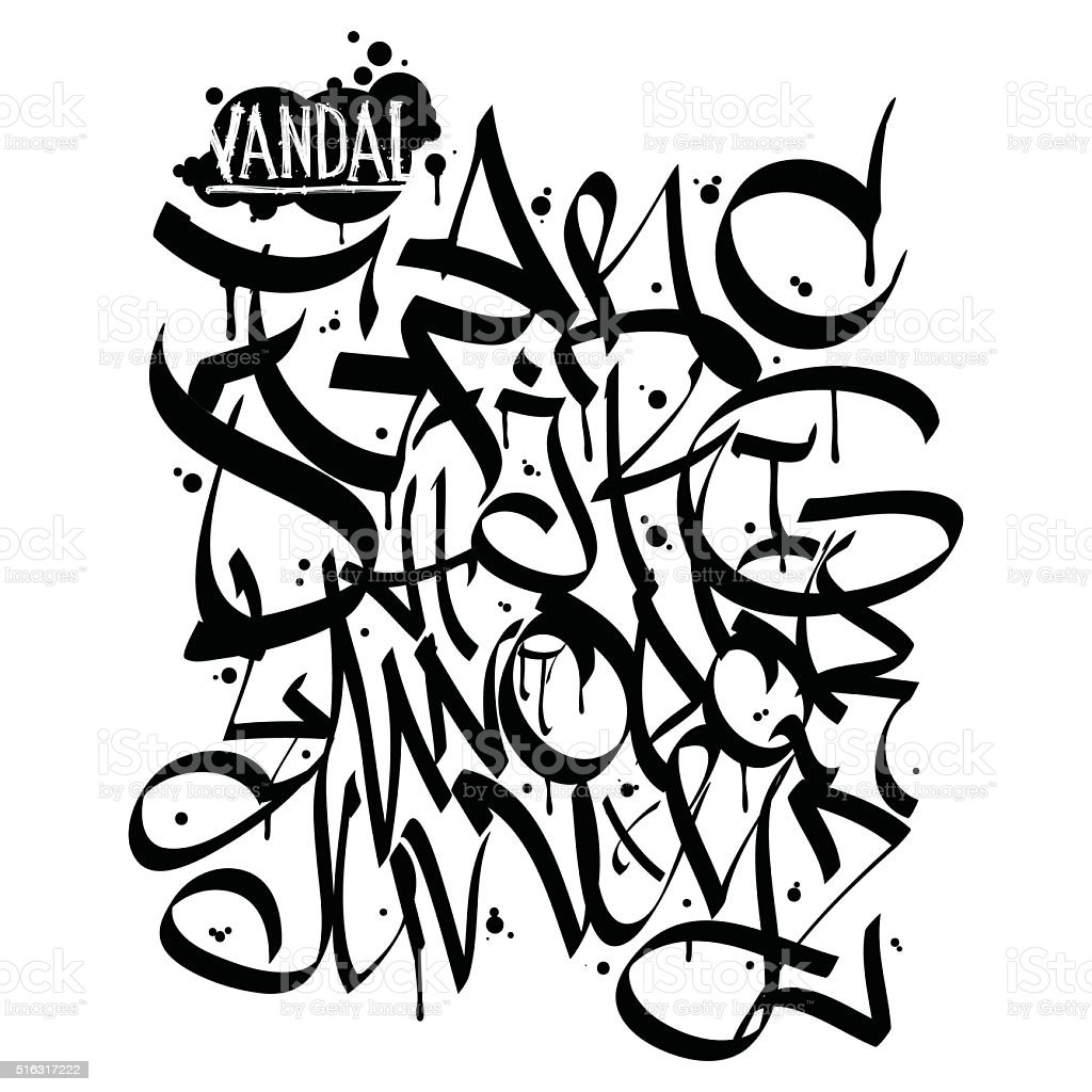 Detail Huruf Graffiti Sketch Nomer 43