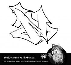 Detail Huruf N Graffiti Nomer 10