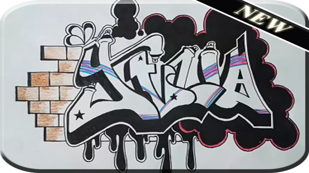 Detail Huruf Sketsa Graffiti Nama Nomer 29