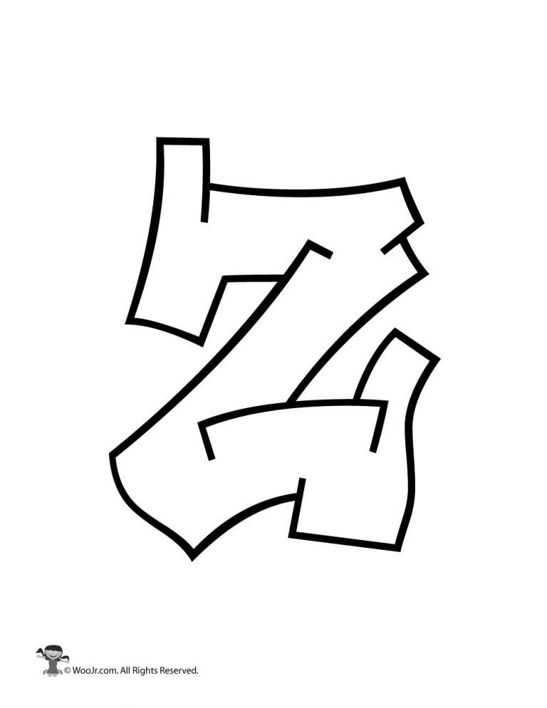 Detail Huruf Ze Graffiti Nomer 8