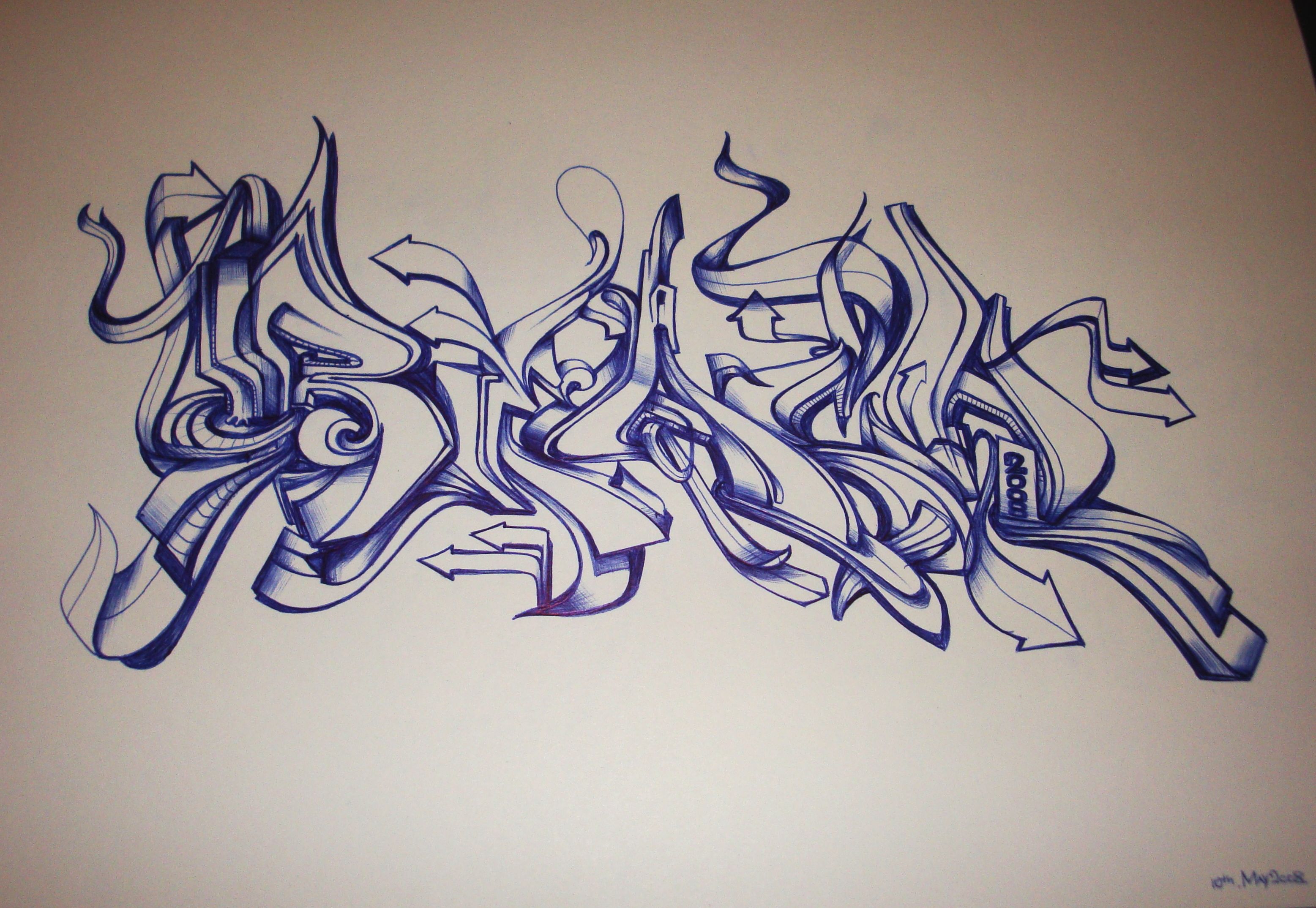 Detail Ink Pen Graffiti Nomer 17