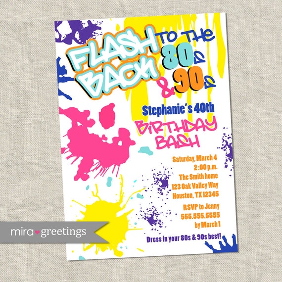 Detail Invitation Graffiti Party Nomer 11