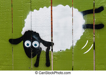 Detail Its Sheep Graffiti Nomer 29