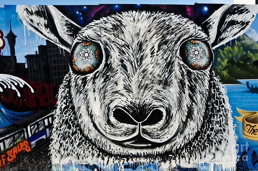 Detail Its Sheep Graffiti Nomer 8