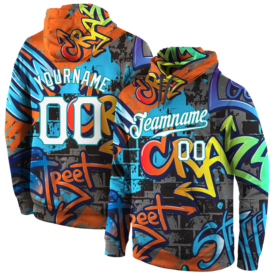 Detail Jaket Hoodie Graffiti Nomer 25