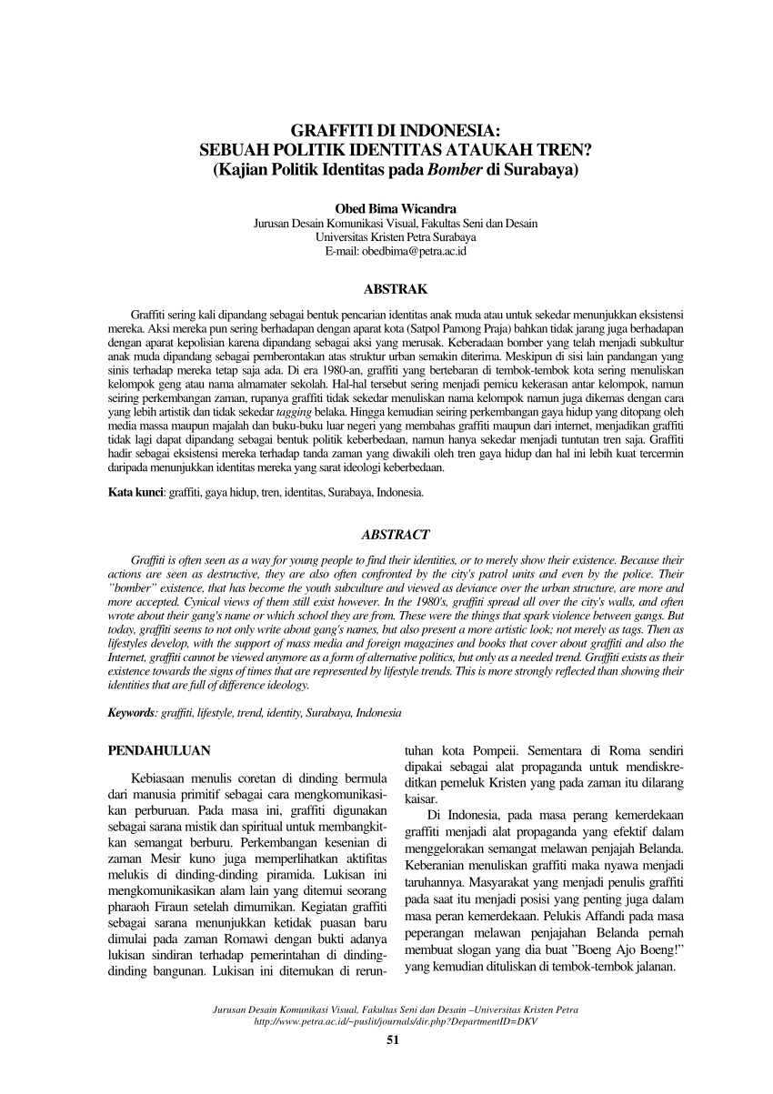 Detail Jurnal Skripsi Komunikasi Simbolik Graffiti Nomer 13