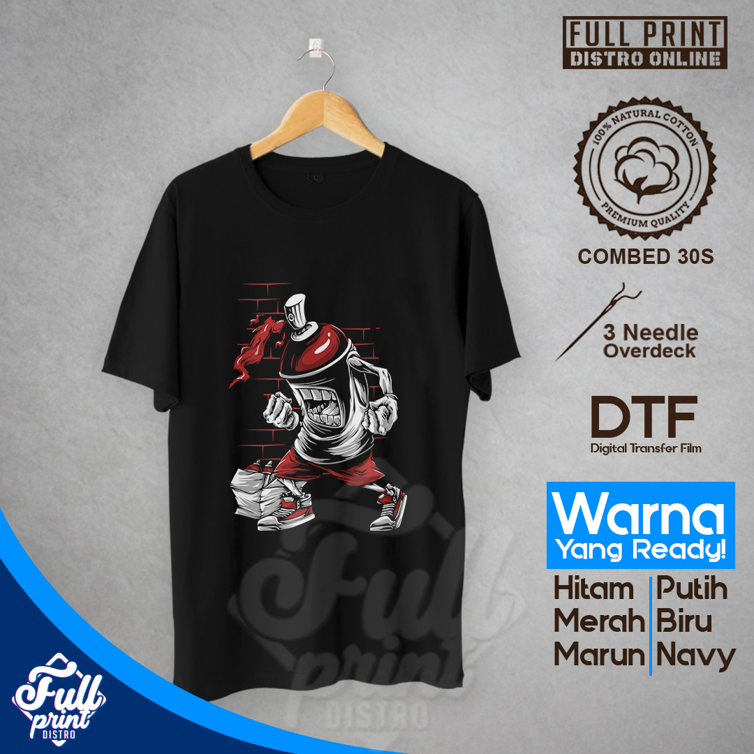 Detail Kaos Oblong Graffiti Spray Nomer 33