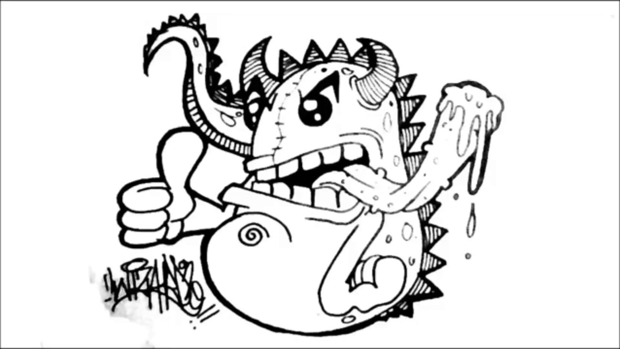 Detail Karakter Graffiti Monster Nomer 7