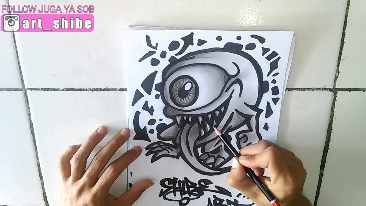 Detail Karakter Graffiti Monster Nomer 24