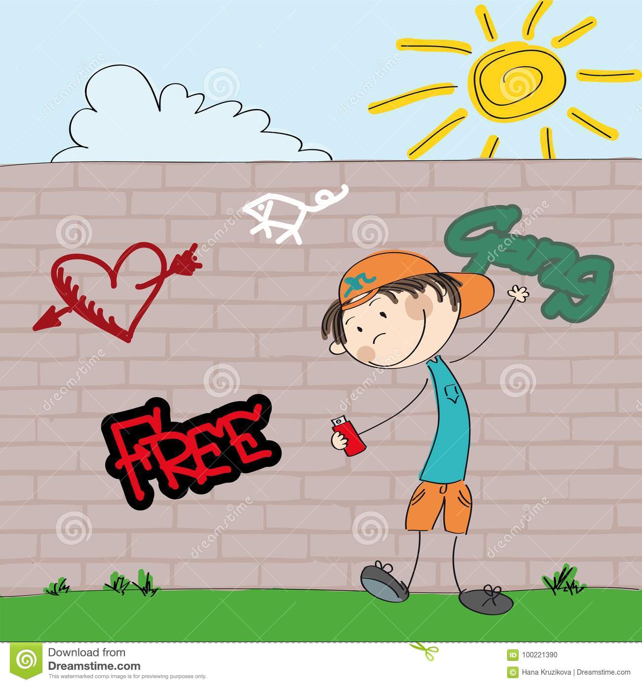 Detail Kids Graffiti Clipart Nomer 2