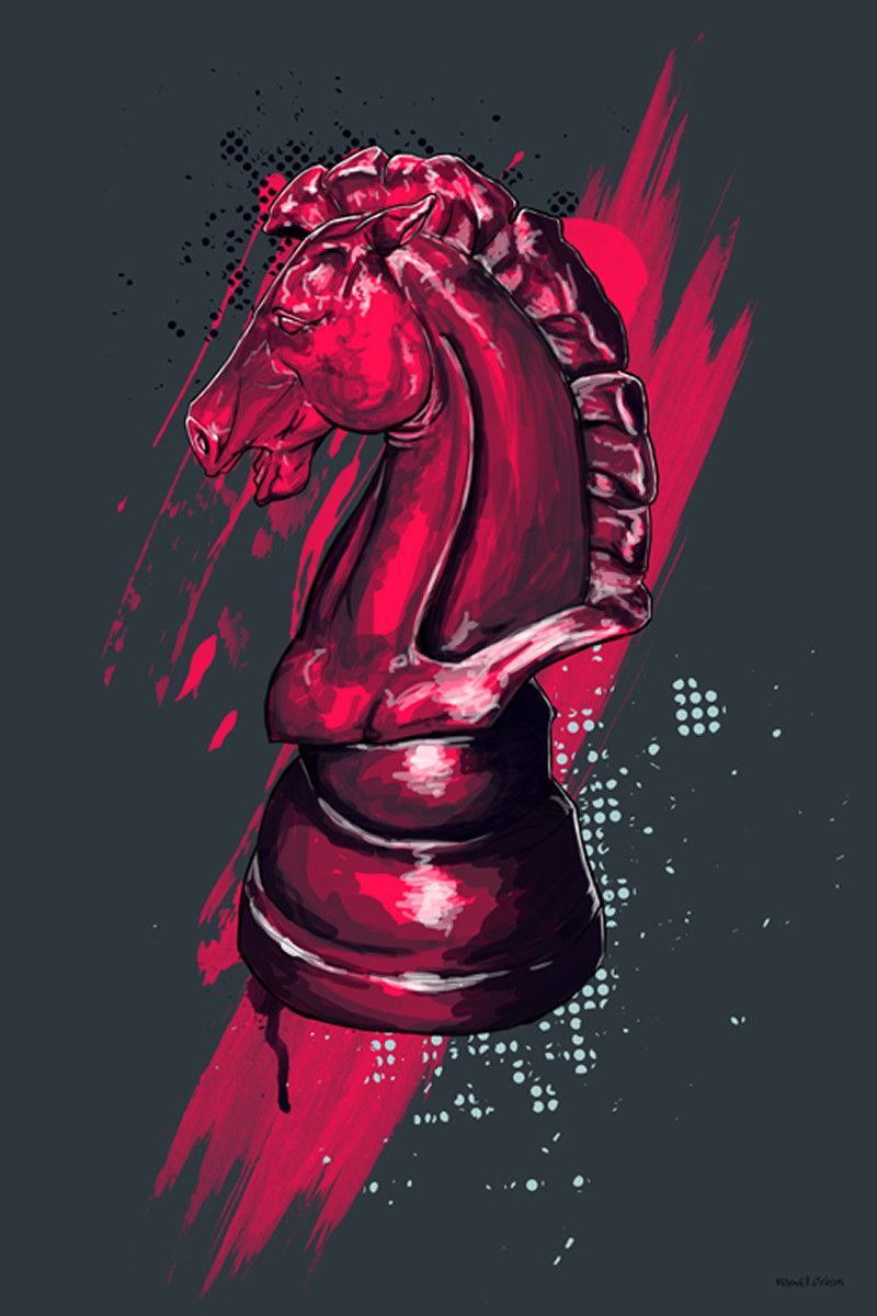 Knight Chess Piece Graffiti - KibrisPDR