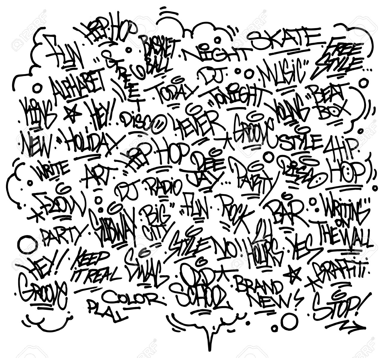 Detail Label Graffiti Vector Nomer 5