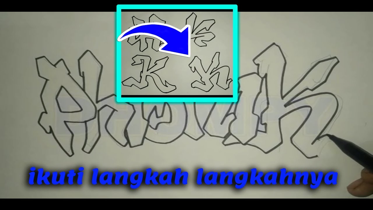 Detail Langkah Langkah Menggambar Graffiti Di Kertas Nomer 10