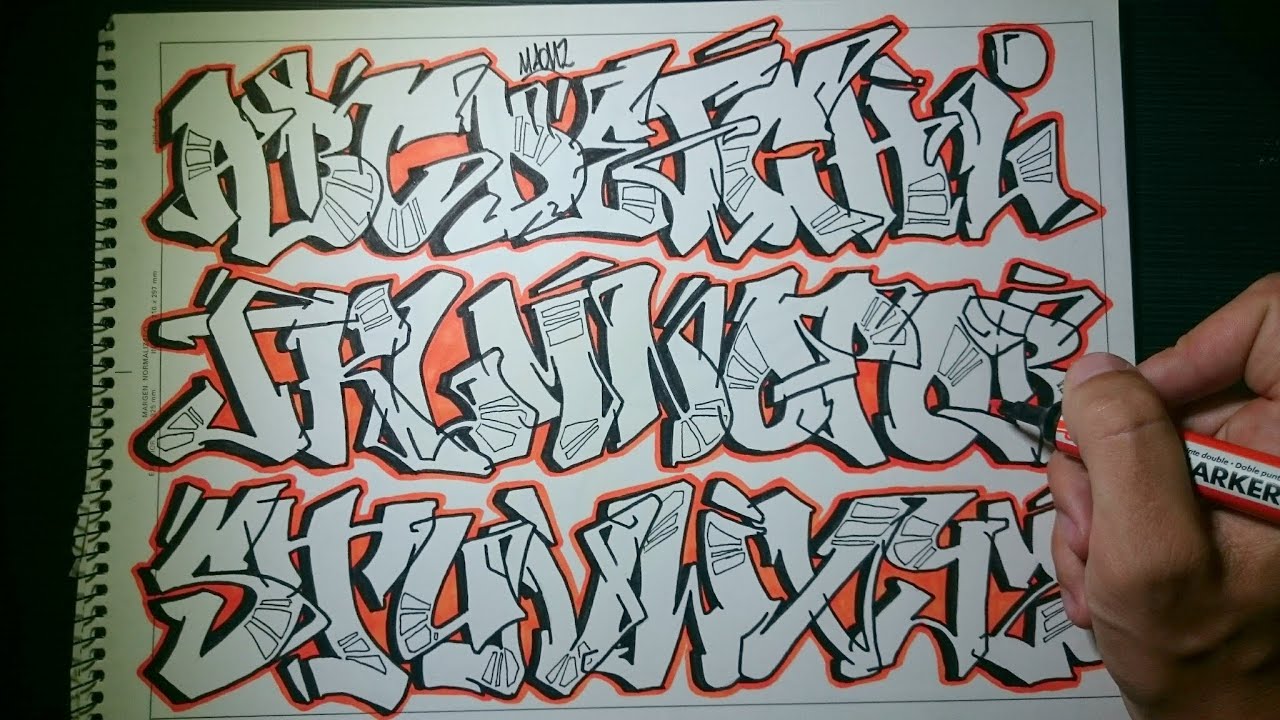 Detail Letras Graffiti Abecedario Nomer 14