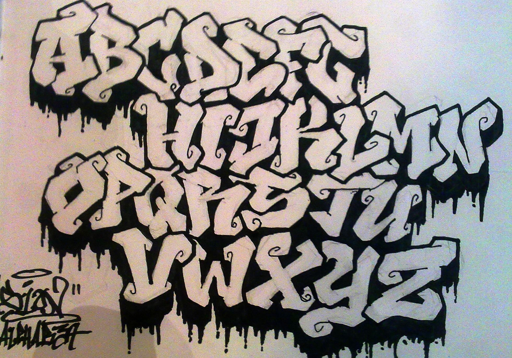 Detail Letras Graffiti Abecedario Nomer 19