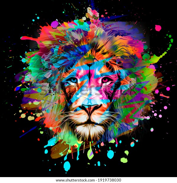 Detail Lion Head Graffiti Nomer 8