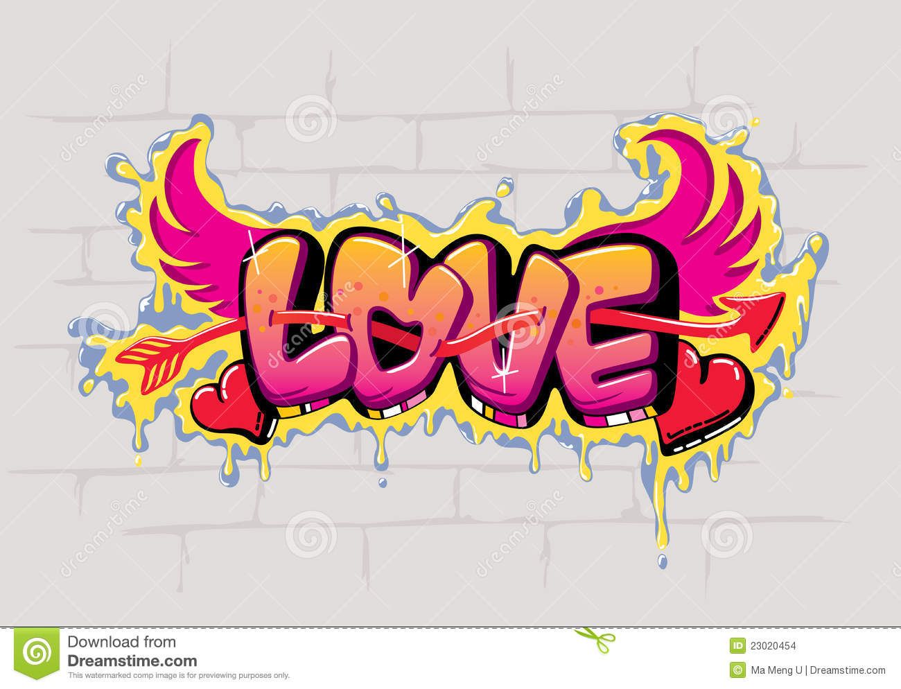 Love Graffiti Art Psd - KibrisPDR