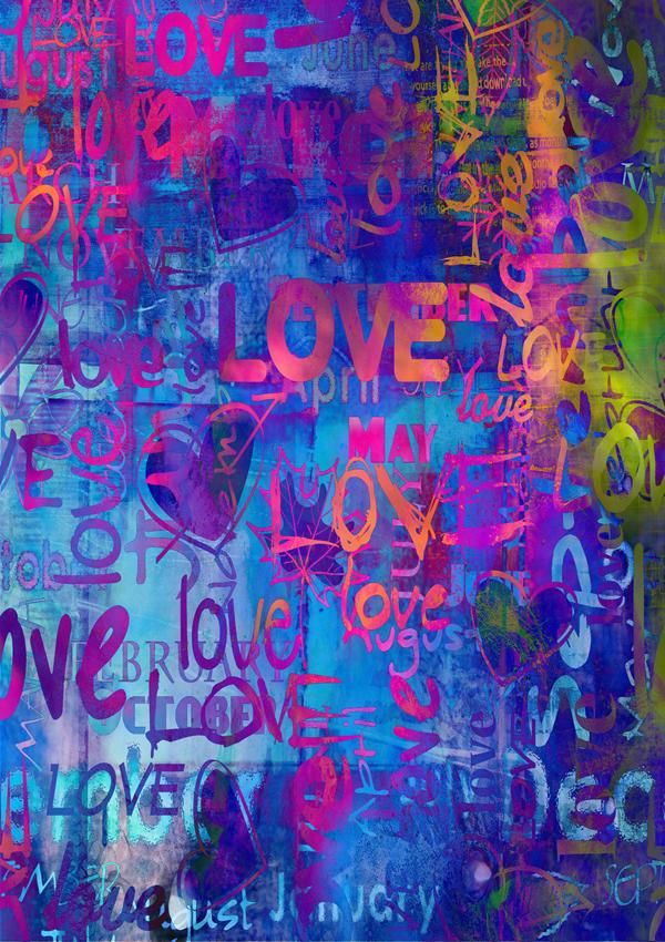 Love Graffiti Background - KibrisPDR