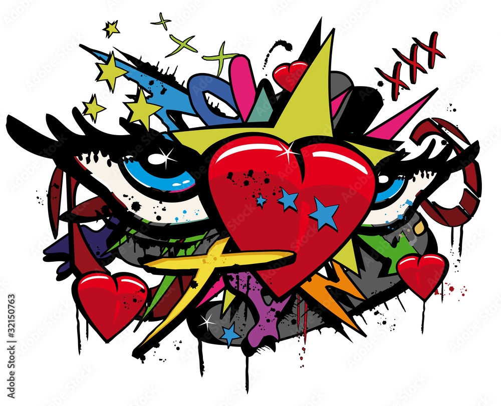 Detail Love Graffiti Background Nomer 23
