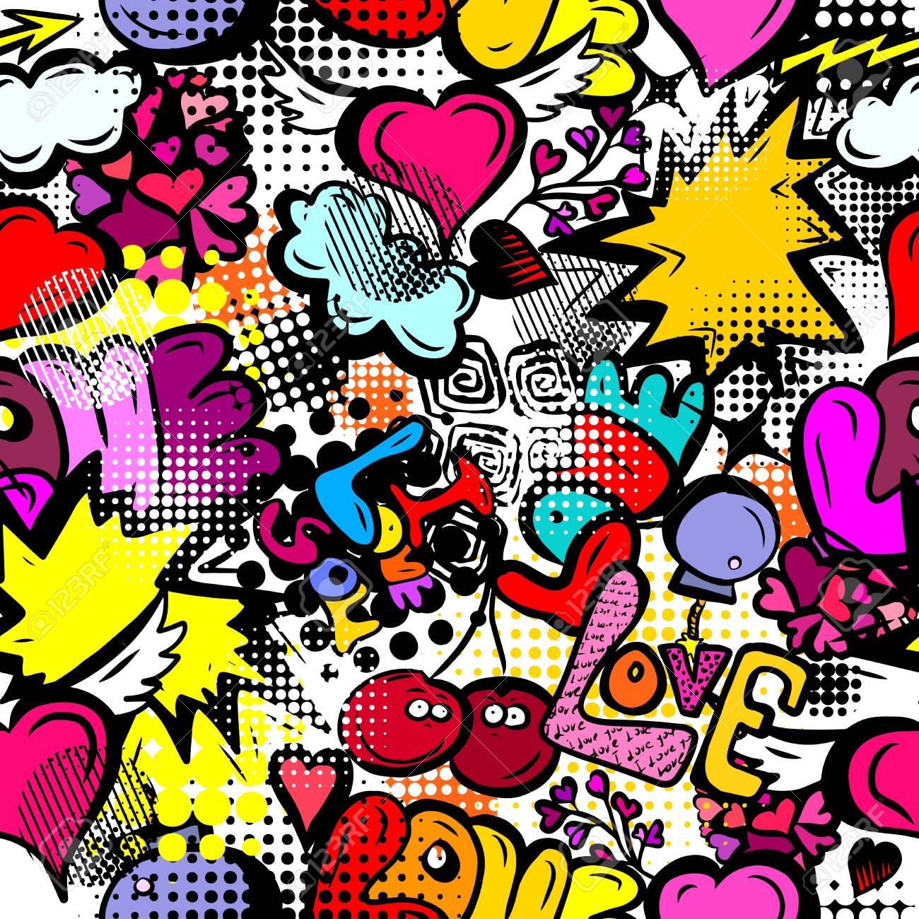 Detail Love Graffiti Background Nomer 4