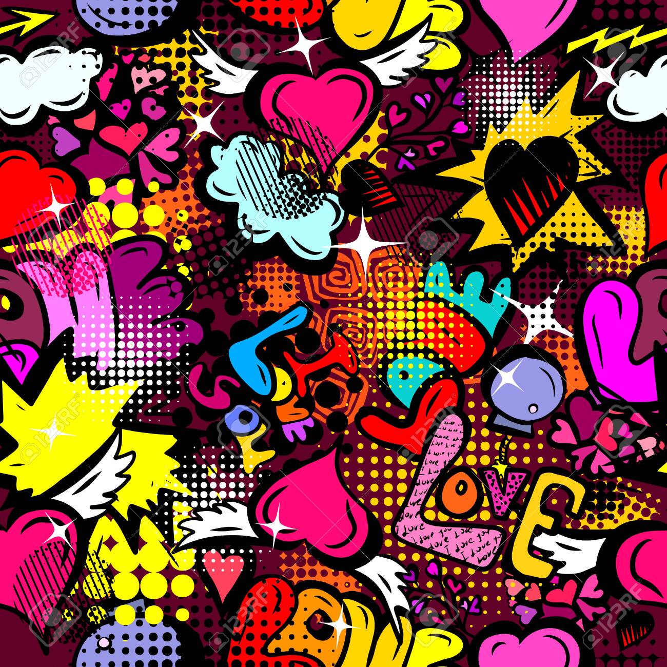 Detail Love Graffiti Background Nomer 9