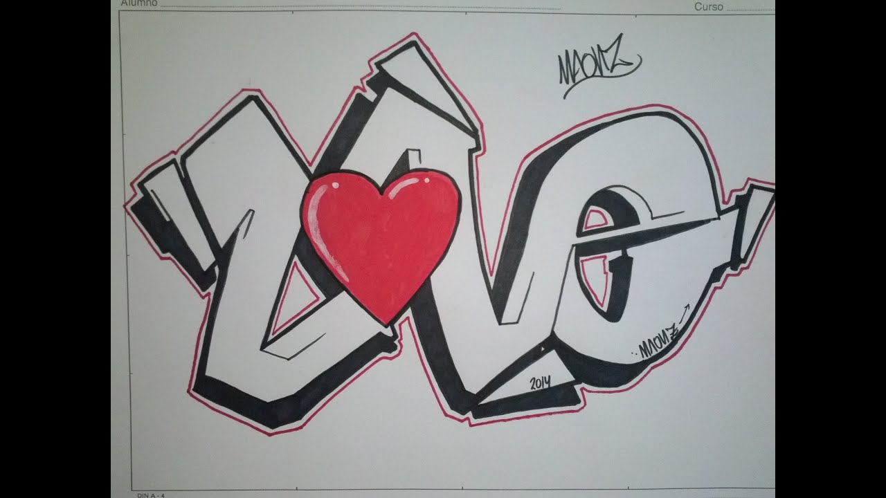 Detail Love Graffiti Drawings Nomer 5