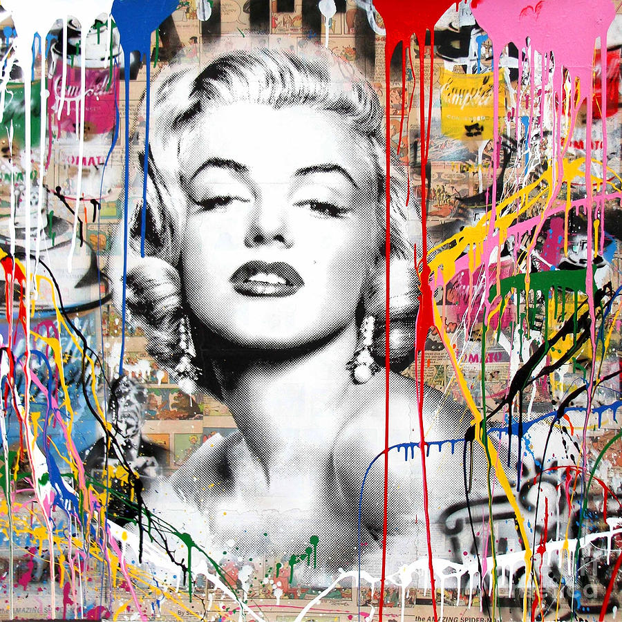 Detail Marilyn Monroe Graffiti Art Nomer 12