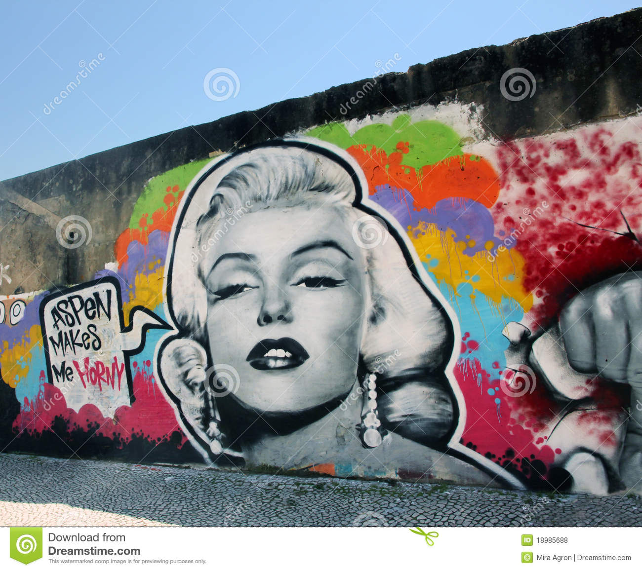 Detail Marilyn Monroe Graffiti Art Nomer 18