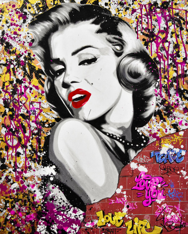 Detail Marilyn Monroe Graffiti Art Nomer 38