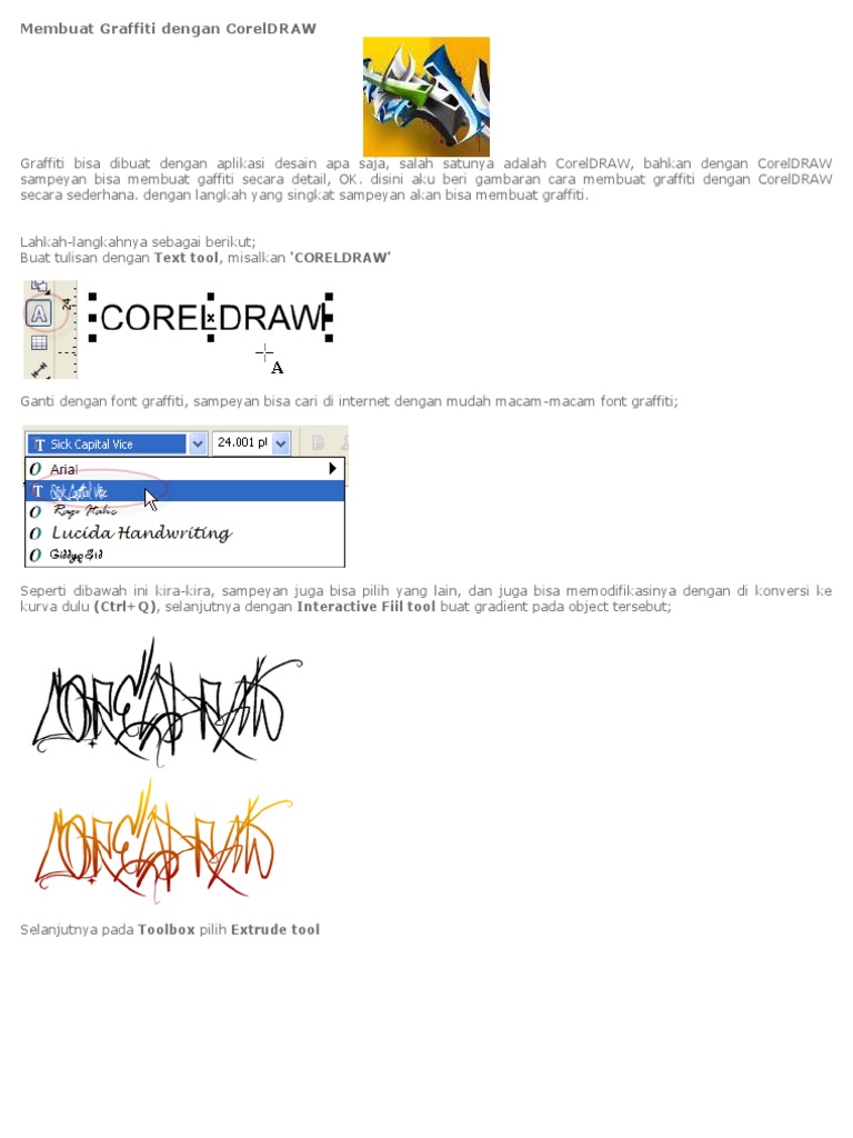 Detail Membuat Graffiti Coreldraw Nomer 12