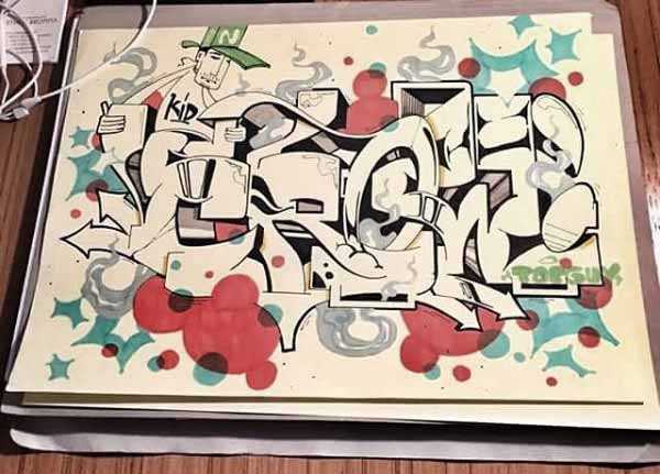 Detail Membuat Graffiti Dengan 2 Kertas Karton Nomer 2