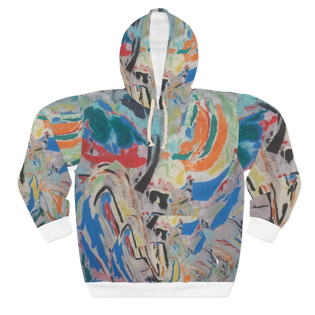 Detail Mens Cool Abstract Graffiti Printed Streetwear Pullover Hoodies Nomer 15