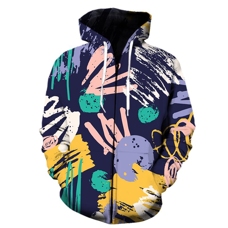 Detail Mens Cool Abstract Graffiti Printed Streetwear Pullover Hoodies Nomer 52